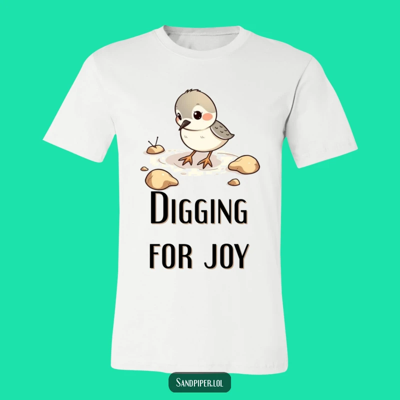 Funny Sandpiper Digging T-Shirt - Gift for Playful Explorers