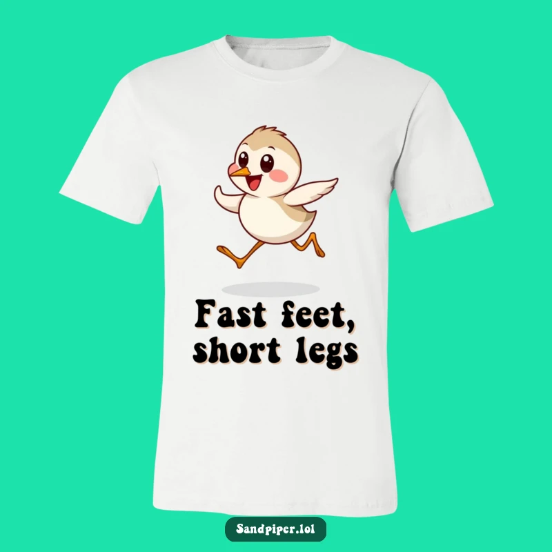 Funny Sandpiper T-Shirt: Cute Bird Running Fast, Hilarious Tee, Perfect Funny Gift Idea