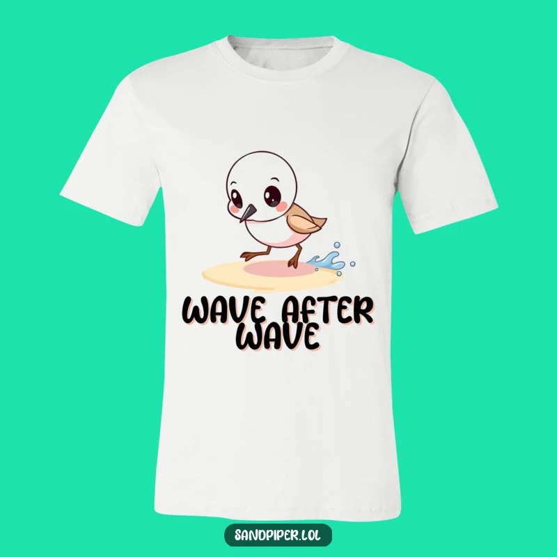 Funny Determined Sandpiper T-Shirt: Wave Chaser Tee, Motivational Gift