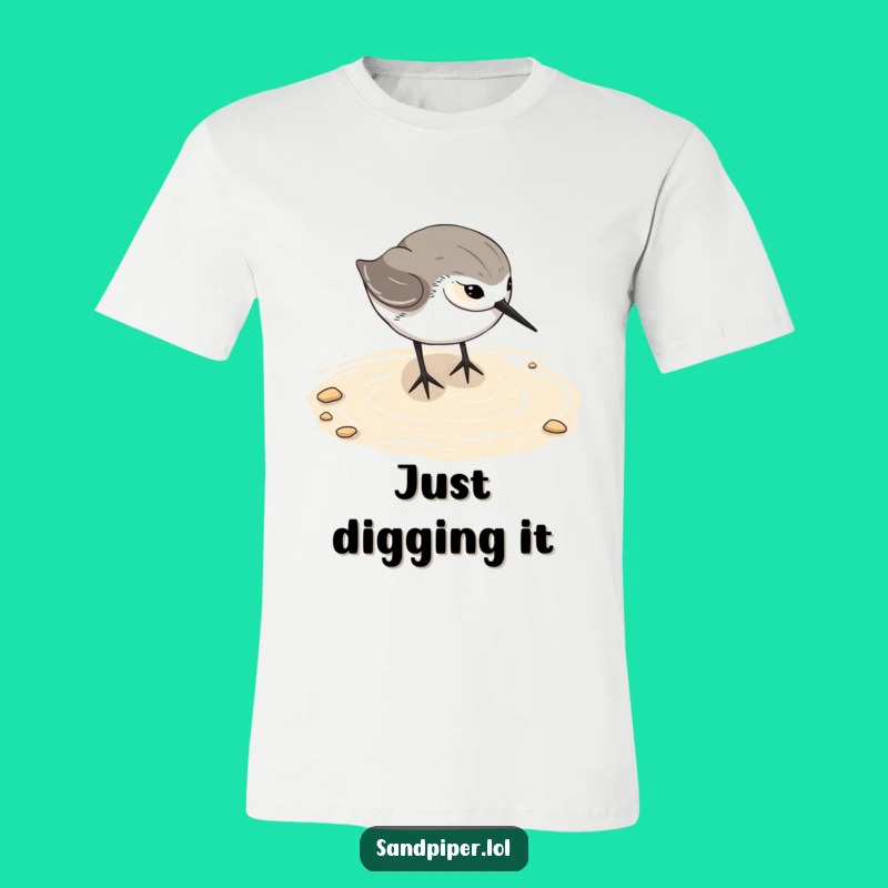 Funny Sandpiper Beach Tee - Hilarious Bird Digging Shirt, Perfect Gift