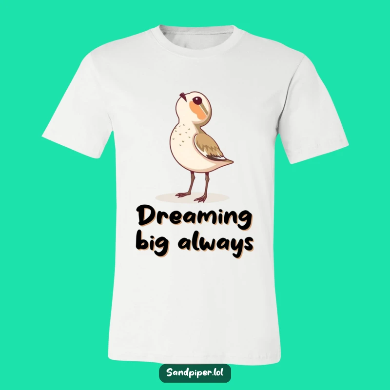 Funny Sandpiper Sky Tee - Awestruck Bird Design for Dreamers