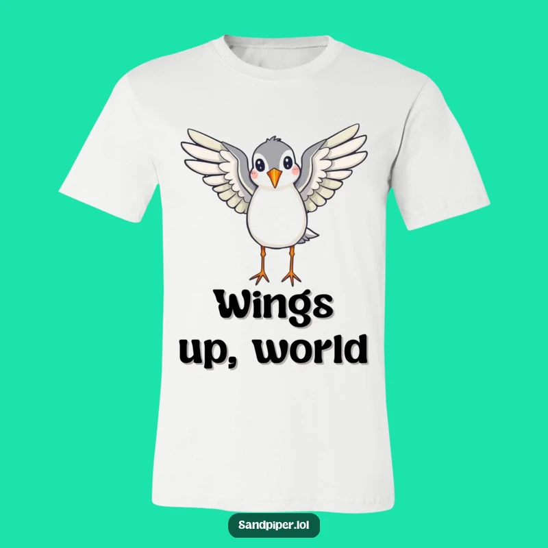 Funny Sandpiper T-Shirt: Ready to Fly Wings Spread Tee, Ideal Humorous Gift