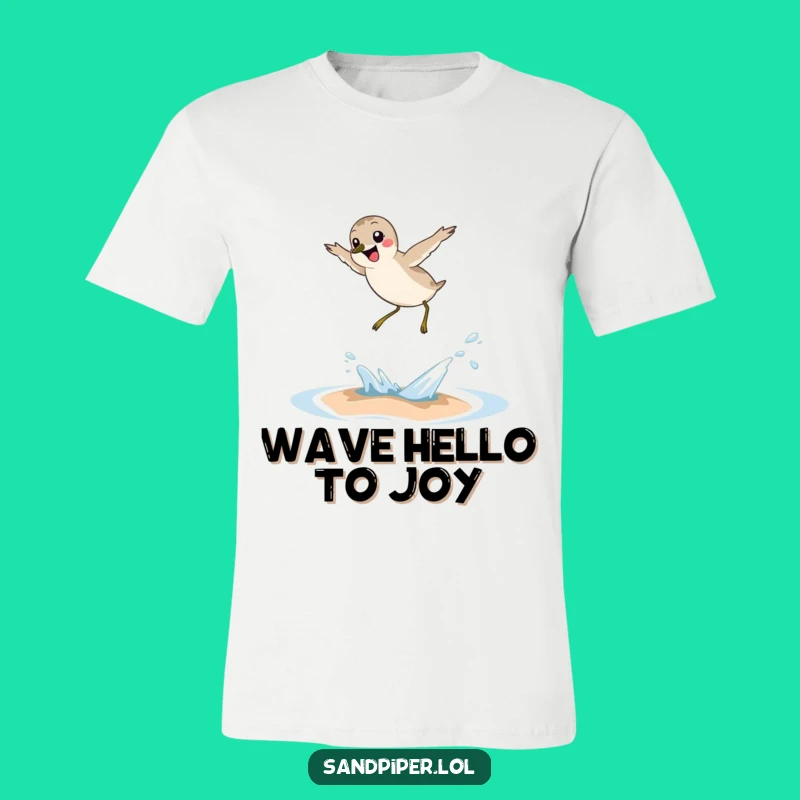 Funny Sandpiper Wave Leap Tee - Joyful Bird Shirt, Hilarious Gift
