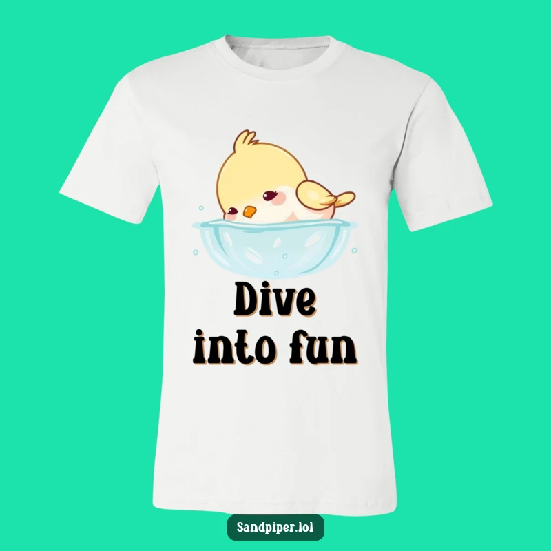 Funny Underwater Bird T-Shirt: Make a Splash with This Playful, Hilarious Design