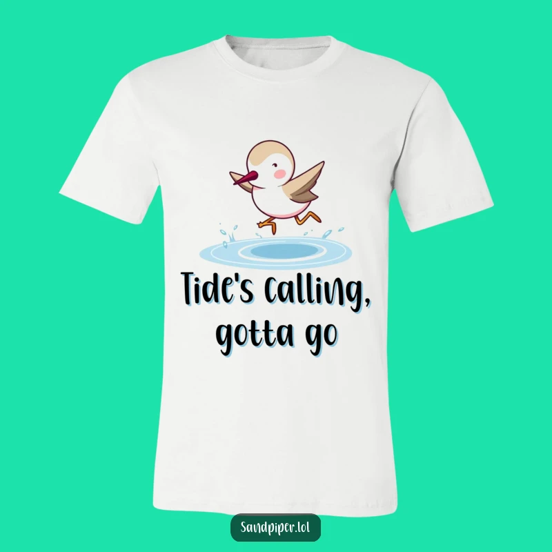 Funny Sandpiper Sprint T-Shirt: Hilarious Bird Apparel for Beach Goers