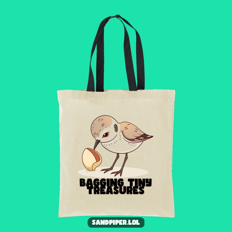 Funny Sandpiper Seashell Tote Bag: Hilarious Accessory for Beach Finds