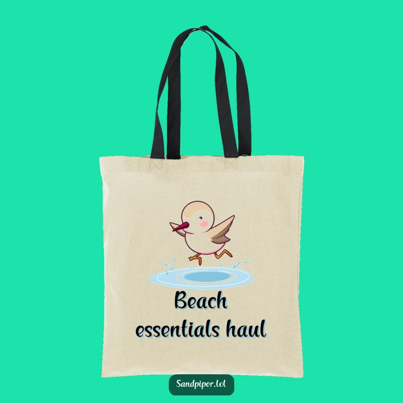 Funny Sandpiper Beach Tote: Hilarious Bird Bag for Your Essentials