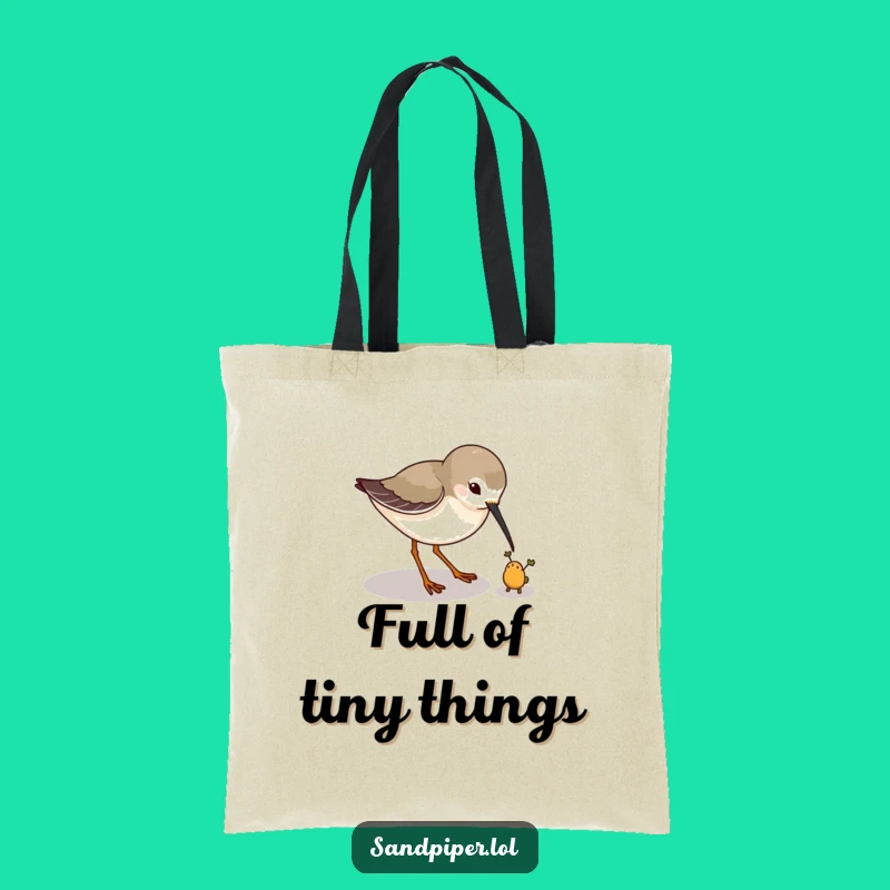 Funny Sandpiper Bug Hunt Tote Bag: Hilarious Accessory for Nature Lovers
