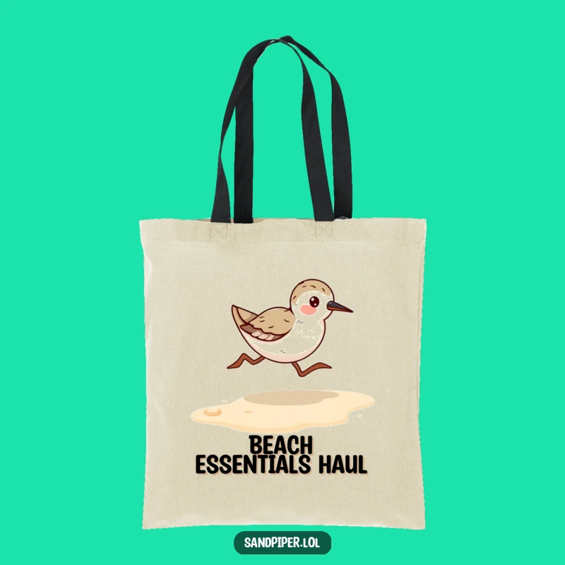 Funny Sandpiper Runner Tote Bag - Chic & Comical Beach Accessory