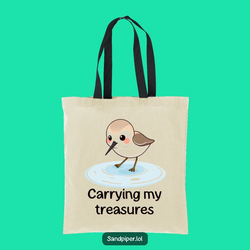 Funny Sandpiper Tote Bag: Joyful Beach Companion, Stylish & Practical Funny Gift