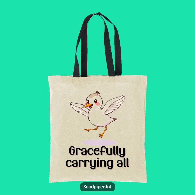 Funny Sandpiper Day Tote Bag: Graceful Bird Accessory Gift
