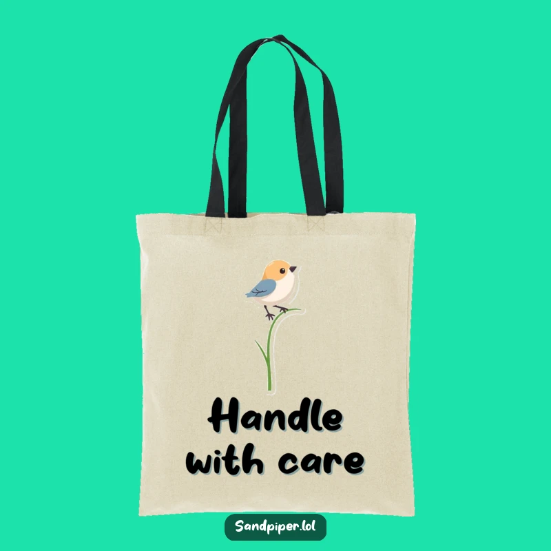 Funny Bird Grass Balancer Tote Bag - Carry Your Essentials with Hilarious Balance